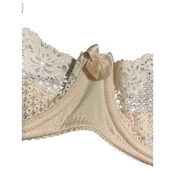 Timpa Duet Lace Underwire Sheer Demi Bra Style 16449 Beige 36C - Picture 3 of 5